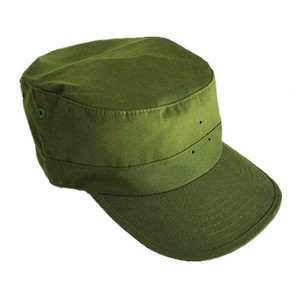 库存87老式帽老款平顶的确良陆解放05军训劳保军绿色工作训练保真