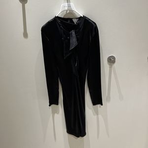 Bottega Veneta 黑色/紫色 垂感 长袖 连衣裙 648460 代购8.25MC