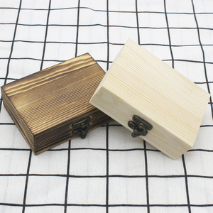 小木盒子实木复古收纳盒卡片名片收藏盒扁形薄木盒木制礼品包装盒