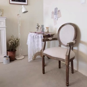 复古椅子现代简约家用凳子靠背欧式餐厅时尚休闲美式北欧实木餐椅