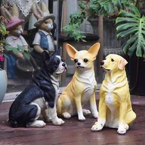 户外仿真狗摆件别墅庭院装饰花园造景创意欢迎牌狗雕塑小院装饰品