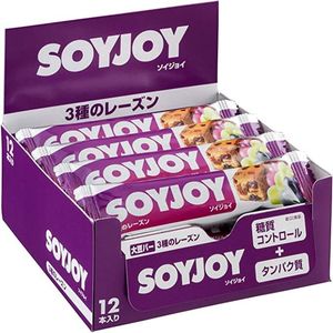 24条日本代购大塚SOYJOY大豆能量棒蛋白质低GI饼干条葡萄干味代餐