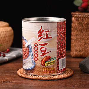 广村红豆糖水罐头920g甜品刨冰烘焙糖水双皮奶奶茶蜜红豆原料即食