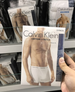 美国Calvin Klein CK男士低腰柔软舒适开口短平角内裤3条盒装现货