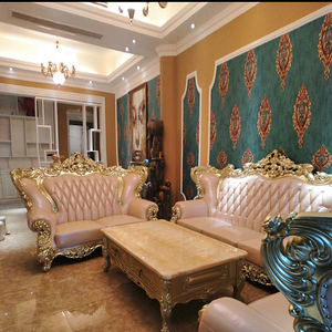 欧式真皮沙发法式高档实木奢华别墅宫廷样板间客厅组合家具三人座