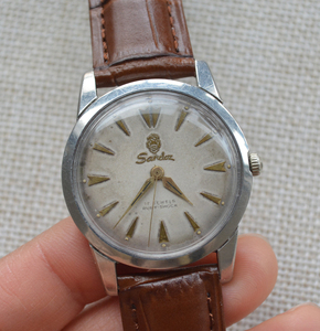 二手老瑞士古董机手表 山度士手表 男士手动机械手表 17钻
