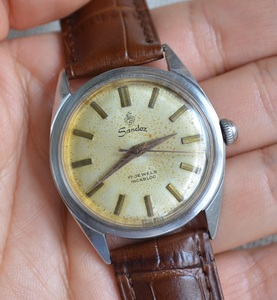 瑞士古董表 二手老手表 山度士牌男士手动机械手表 手卷表 收藏