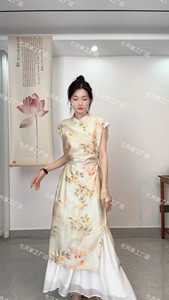 【春庭月·春风】七月家春夏新款新中式国风女装印花连衣裙