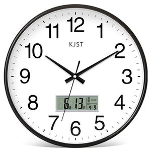 钟表挂钟客厅现代简约机芯家用石英钟创意静音圆形电子表时钟挂表