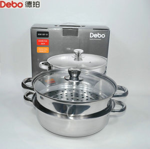 debo德铂 DEP-33 路卡斯 不锈钢蒸锅 双层蒸锅 汤锅 蒸汤两用锅