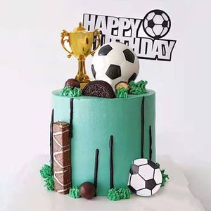 足球奖杯世界杯蛋糕装饰摆件大力神金杯男神儿童生日烘焙装扮插件