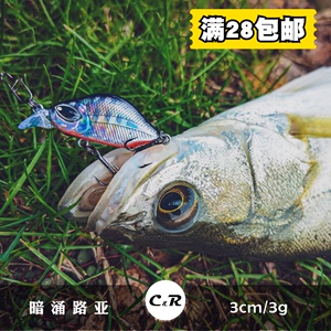 30mm3g微物小饵全泳层鳑鲏海鲈翘嘴鲈鱼米诺路亚假饵缓沉虹鳟鱼