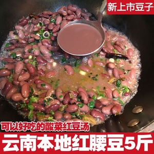 农家自产云南特产楚雄彝山红腰豆花豆5斤散装红芸豆杂粮