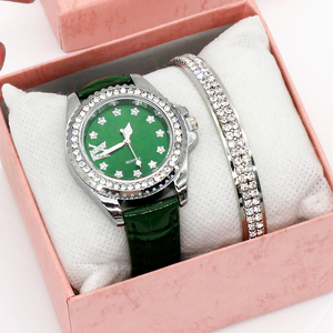 watch women bracelet 3pcs 女士手表镶钻表盘简约女款quartz手表