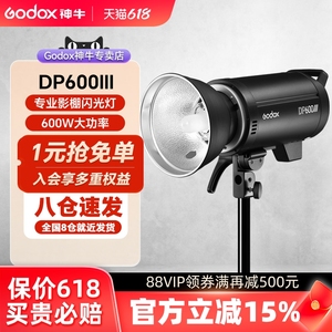 godox神牛DP600III三代影室灯摄影闪光灯600w拍照拍摄室内影棚摄影灯