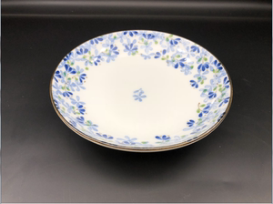 日本进口陶瓷16厘米蓝花多用盘菜盘子碟子平盘日式陶瓷器餐具