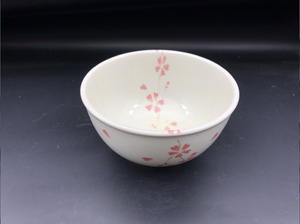 日本进口13厘米红樱花多用碗日式料理餐具和风陶瓷汤碗饭碗多用碗