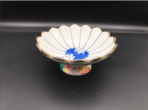 日式陶瓷高台盛器高脚菜盘子碟子深盘多用盘日式陶瓷器餐具
