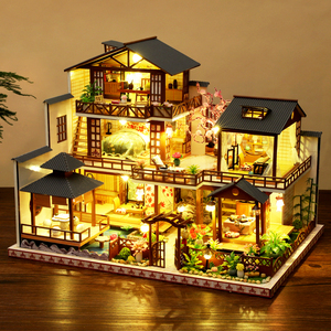 大型别墅3d立体拼图模型男女孩diy房子木质古风手工玩具生日礼物