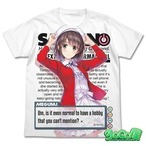 3000屋 现货 cospa 路人女主的养成方法 加藤惠 原作版 全彩T恤