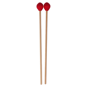 红头中级马林巴槌1对榉木手柄木杆缠绕毛线头鼓锤结实耐用高颜值