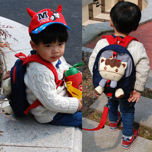 韩版外贸原单卡通纯棉布玩偶小马1-3岁宝宝防走失书包儿童双肩包
