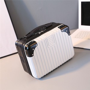 韩版复古铝制角手提14寸化妆箱收纳拉杆箱旅行行李箱LOGO手提箱包