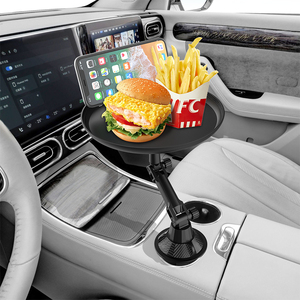 车载手机支架杯架位餐盘托盘汽车水杯位饮料桌食品置物小餐桌mini