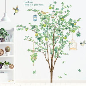 墙贴装饰创意个性大树墙纸贴画玄关墙壁植物贴纸书房自粘卧室温馨