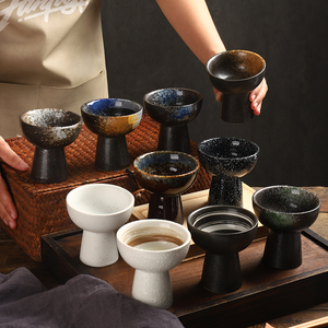 日式陶瓷雪糕碗创意高脚小吃凉菜碗商用餐厅餐具酸奶甜品盅布丁碗