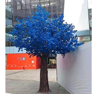 仿真樱花树大型桃花许愿树酒店商场装饰造景软装植物蓝色人造花树