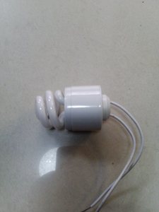 嵌入式一体化筒灯节能光源 带线白光 天花灯专用灯泡 螺旋灯管泡