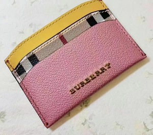 国内现货 BURBERRY/博柏利 经典款卡包 粉色 小钱包