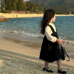 女童韩版洋气套装2023春夏新款宝宝背带裙儿童时尚衬衫休闲两件套