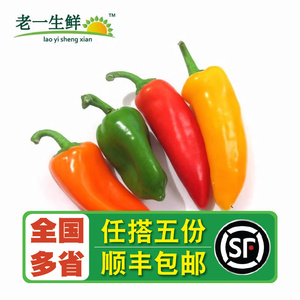 【老一生鲜】迷你 新鲜 彩椒 水果椒 小辣椒 甜椒 500g 颜色随机