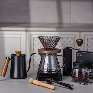手冲咖啡壶套装手磨咖啡机手摇手冲壶咖啡研磨器具滤杯全套咖啡机