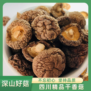 四川深山精品香菇干货干香菇菌类土特产当季新货椴木花菇蘑菇200g