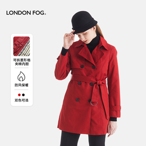 伦敦雾战壕风衣女外套翻领双排可脱胆英伦风肯辛顿中长款女士大衣