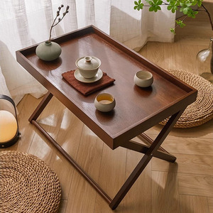 折叠桌椅实木三件套家用阳台休闲庭院喝茶小桌子户外便携咖啡方桌