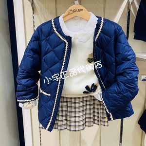 eland kids衣恋童装正品 2023年冬款女童小香风羽绒服JDD4921K