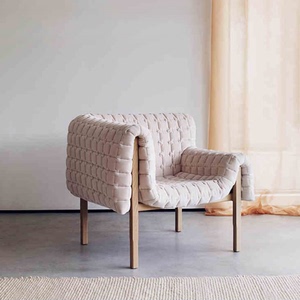 写意空间ruche布艺法式复古设计师款高端复刻大棉被沙发休闲单椅