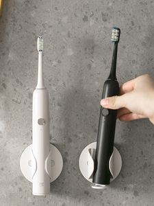 日式重力感应电动牙刷架白色自动收合浴室吸壁挂式放置墙面免打孔