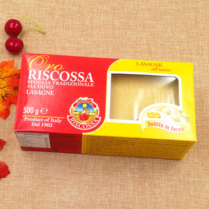 Riscossa Lasagna进口意大利面丽歌鸡蛋千层皮丽萨意面意粉500g