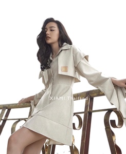 XIAMI泰国设计师品牌Wacay专柜代购时尚气质连衣裙Aom李海娜同款