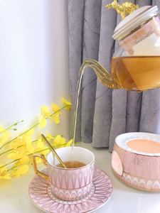 英式下午茶陶瓷水果壶煮花茶壶套装带过滤红茶花咖啡茶具蜡烛加热