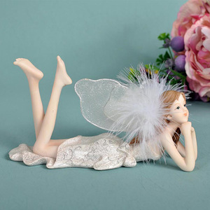 新款欧式天使花仙子树脂摆件家居装饰品生日结婚礼物车饰花艺装饰