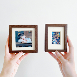 生日快乐邮票结婚照洗照片做成相框摆台三寸四寸正方形拍立得画框