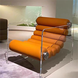 轻奢设计师沙发椅简约现代网红亚克力悬浮单人椅子创意懒人椅躺椅