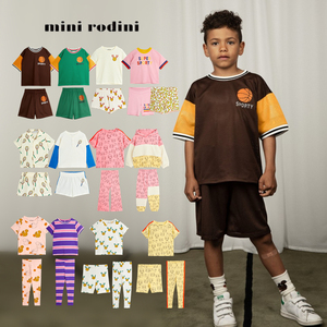 AMUAH | Mini rodini SS24 儿童松鼠金牌篮球短袖T恤短裤打底裤