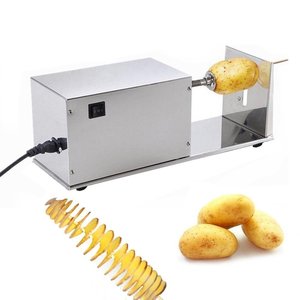 多功能薯塔机电动螺旋切薯片机商用不锈钢龙卷风旋转土豆机